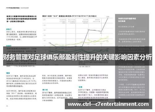 财务管理对足球俱乐部盈利性提升的关键影响因素分析 财务管理对足球俱乐部盈利性提升的关键影响因素分析